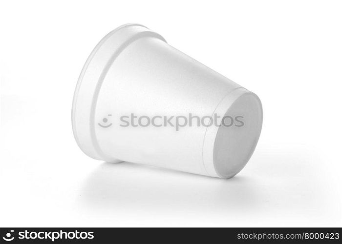 Polistren foam takeaway coffe cup with clipping path