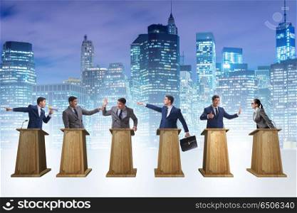 Politicians participating in political debate