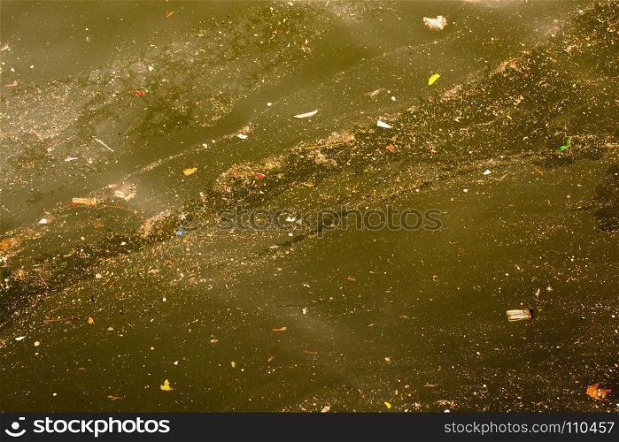 Polluted water surface texture useful as a background