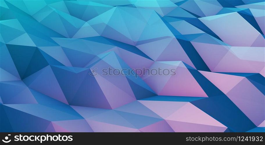 Polygon Landscape Abstract as a Graphic Design Element. Polygon Landscape Abstract