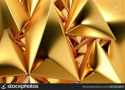 Polygonal Majesty A Luxurious Gradient Gold Background. Polygonal Majesty A Luxurious Gradient Gold Background AI Generated