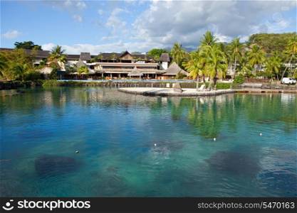 Polynesian landscape- Azure lagoon