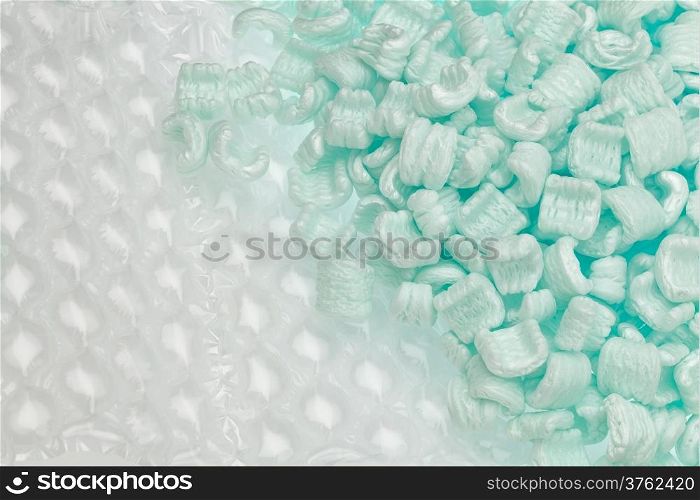 Polystyrene and bubble wrap