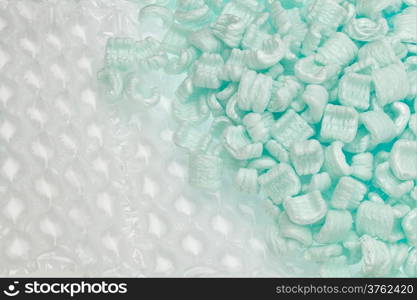 Polystyrene and bubble wrap