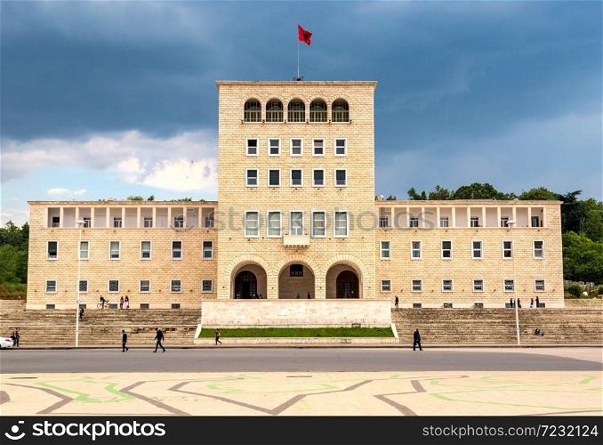 Polytechnic University of Tirana in a beautiful summer day, Albania