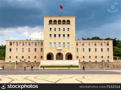 Polytechnic University of Tirana in a beautiful summer day, Albania