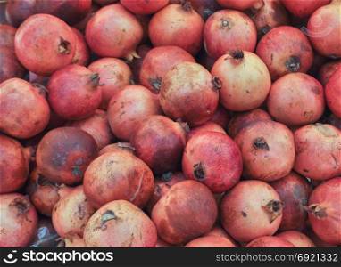 pomegranate fruit food background. pomegranate (Punica granatum) fruit vegetarian food useful as a background