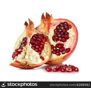Pomegranate isolated on a white background