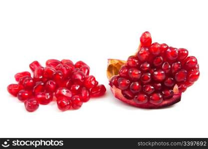 pomegranate isolated on white background