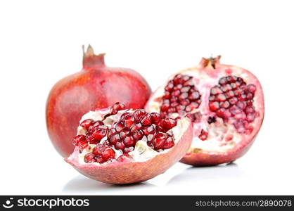 pomegranate on white