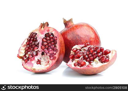 pomegranate on white