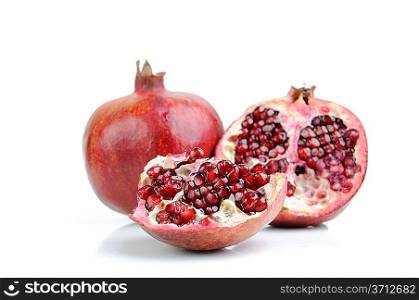 pomegranate on white