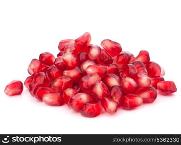 Pomegranate seed pile isolated on white background cutout