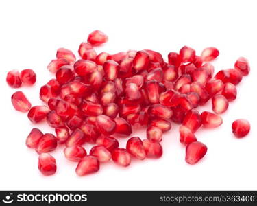 Pomegranate seed pile isolated on white background cutout