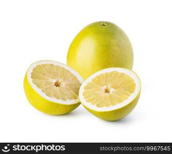 Pomelo fruit isolated on a white background. Pomelo fruit on white background