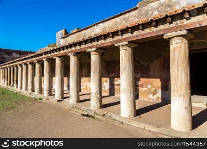Pompeii city destroyed in 79BC by the eruption of Mount Vesuvius