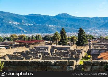 Pompeii city  destroyed  in 79BC by the eruption of Mount Vesuvius