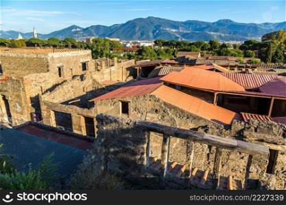 Pompeii city  destroyed  in 79BC by the eruption of Mount Vesuvius