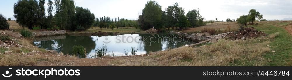Pond and trees in Turkey