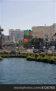 Pond in a city, Las Vegas, Nevada, USA