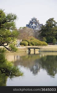 Pond in Korakuen Garden in Okayama