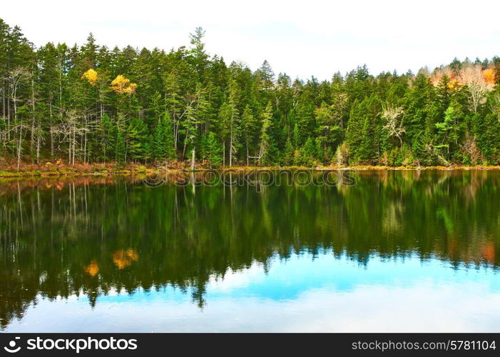 Pond in White Mountain National Forest, New Hampshire, USA.