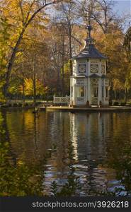 Pond with ducks in the Garden of the Prince, Aranjuez, Spain