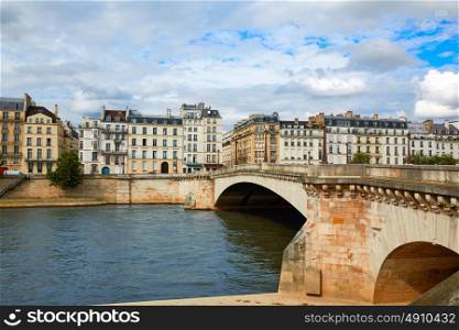 Pont de la Tournelle over Seine river of Paris France