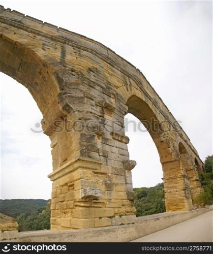 Pont du Gard Roman aqueduct and bridge, Pont du Gard, France
