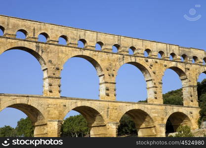 Pont du Gard, Roman aqueduct in southern France near Nimes