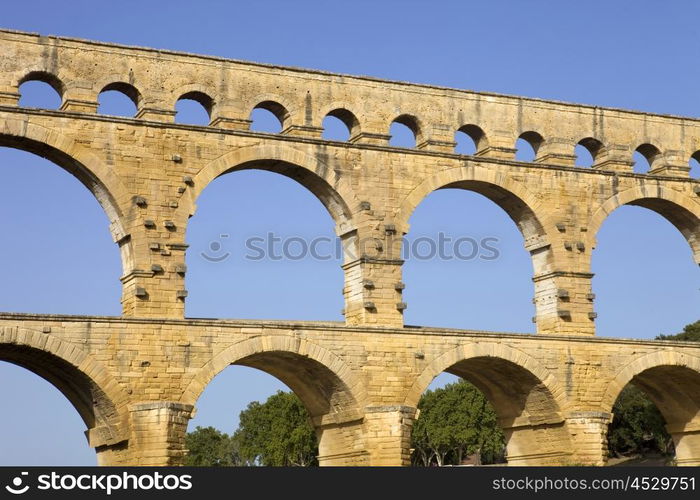 Pont du Gard, Roman aqueduct in southern France near Nimes