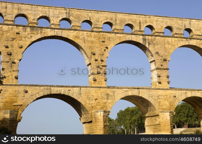 Pont du Gard, Roman aqueduct in southern France near Nimes