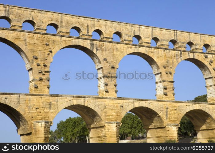 Pont du Gard, Roman aqueduct in southern France near Nimes