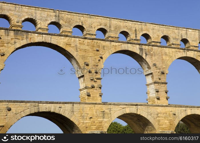 Pont du Gard, Roman aqueduct in southern France near Nimes