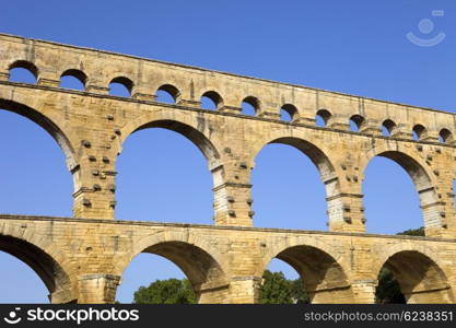 Pont du Gard, Roman aqueduct in southern France near Nimes