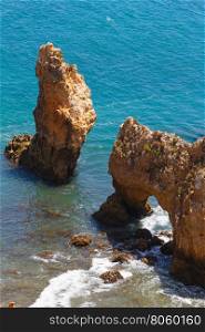 Ponta da Piedade (group of rock formations along coastline of Lagos town, Algarve, Portugal).