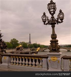 Ponte Alexandre III Bridge in Paris France