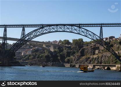 Ponte do Infante Bridge over Douro River in Porto, Portugal