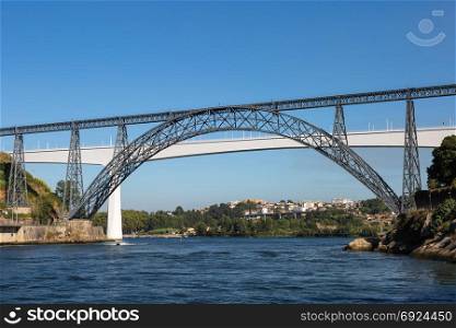Ponte do Infante Bridge over Douro River in Porto, Portugal