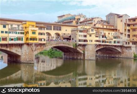 Ponte Vecchio over the Arno River. Florence.. Ponte Vecchio. Florence.