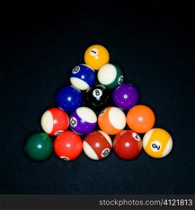Pool balls in triangle