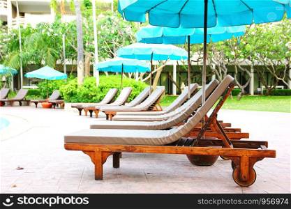 pool bed beside swimming pool in resort,pool bed for sevice customer relax before and after swim