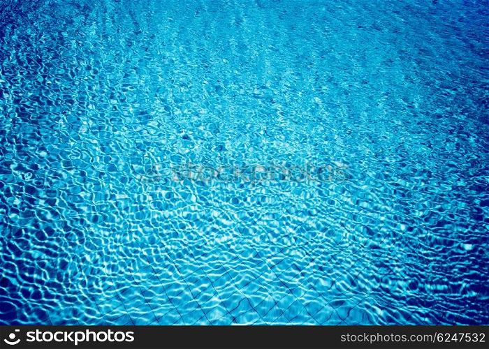 Pool water abstract background, cold fresh natural backdrop, rippled texture and pattern, blue swimming pool seamless surface, summer travel vacation and leisure concept