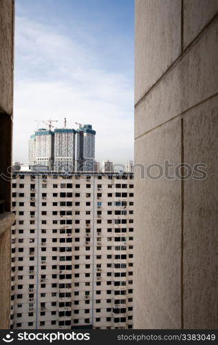 Poor view from an apartment in Singapore