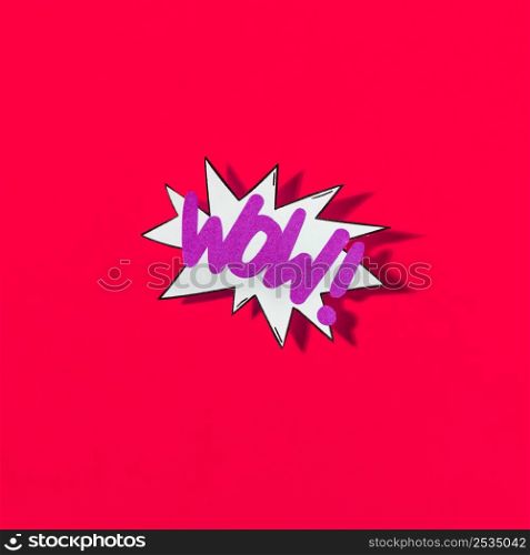 pop art illustration wow icon web red background