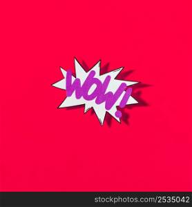 pop art illustration wow icon web red background