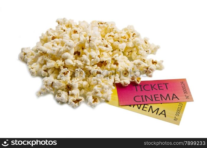 pop corn and cinema tickets