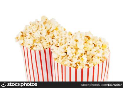 Popcorn bag isolated on the white background