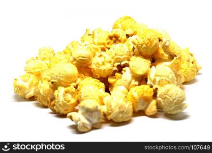 Popcorn isolated on white background. Popcorn isolated on white background.