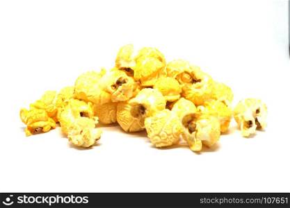 Popcorn isolated on white background. Popcorn isolated on white background.